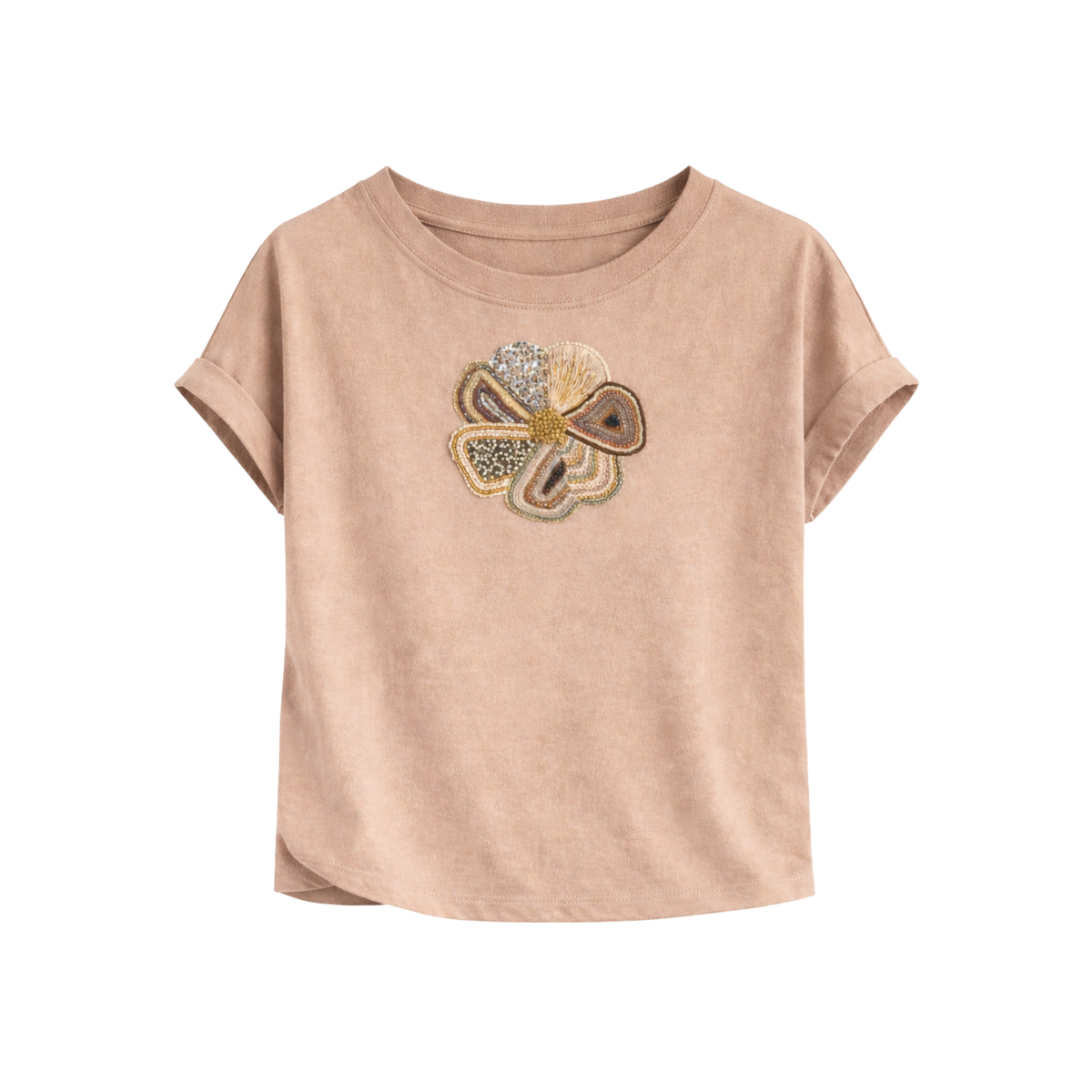 Embroidered Printed T-Shirt