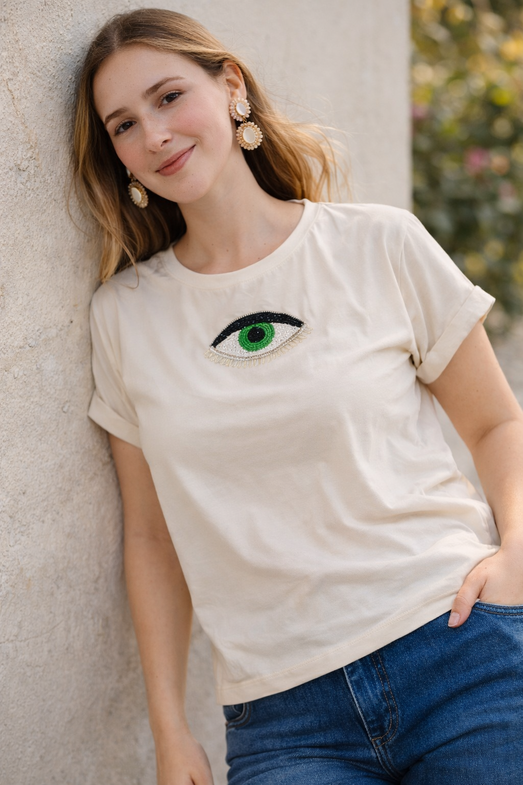Embroidered Printed T-Shirt