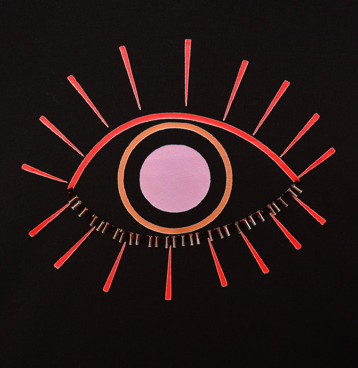 Embroidered Printed T-Shirt