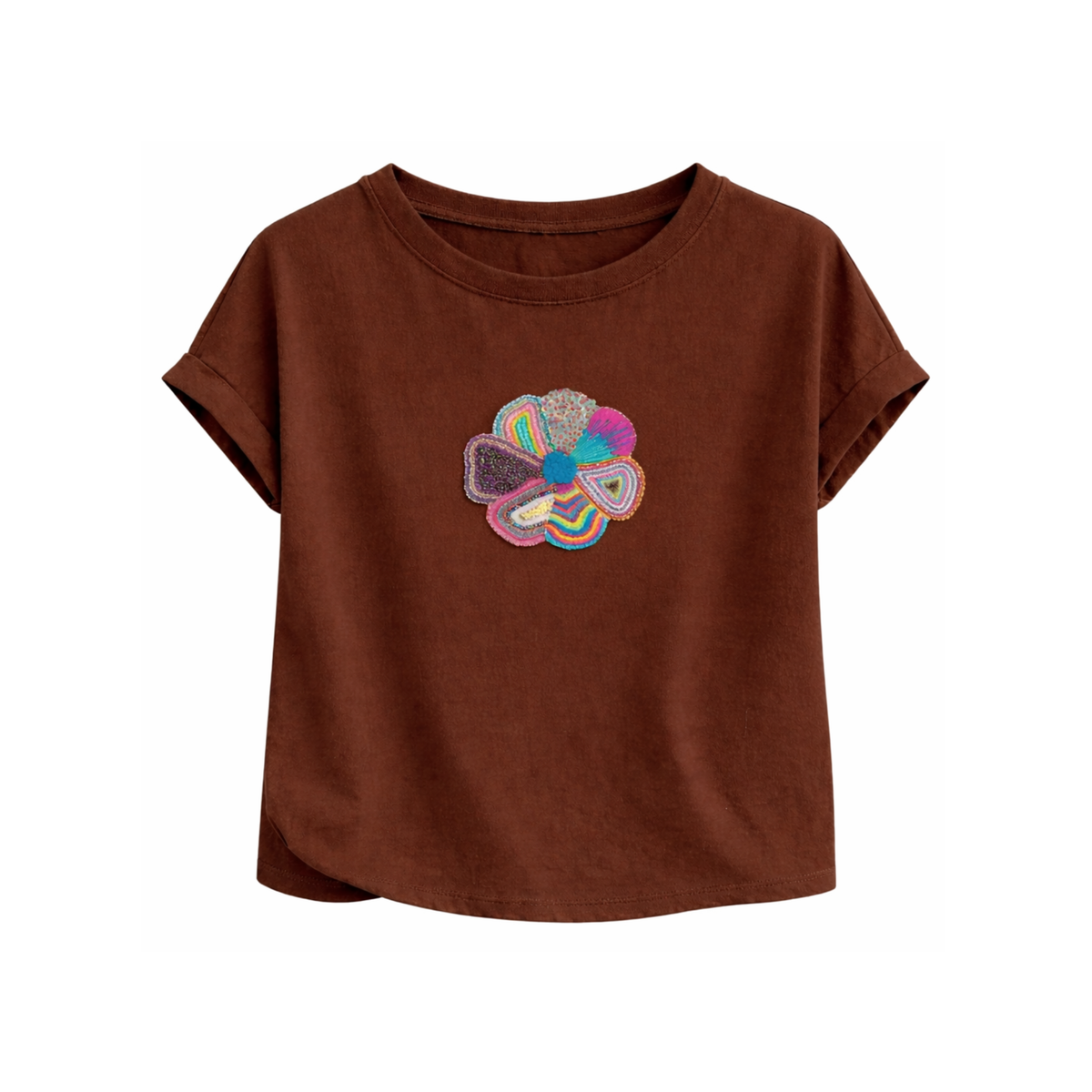 Embroidered Printed T-Shirt