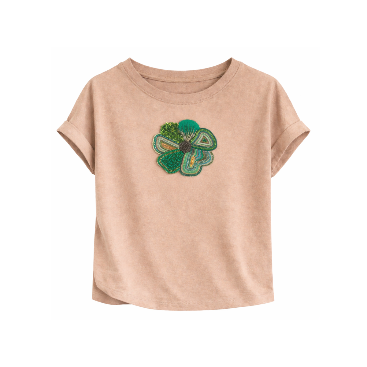 Embroidered Printed T-Shirt