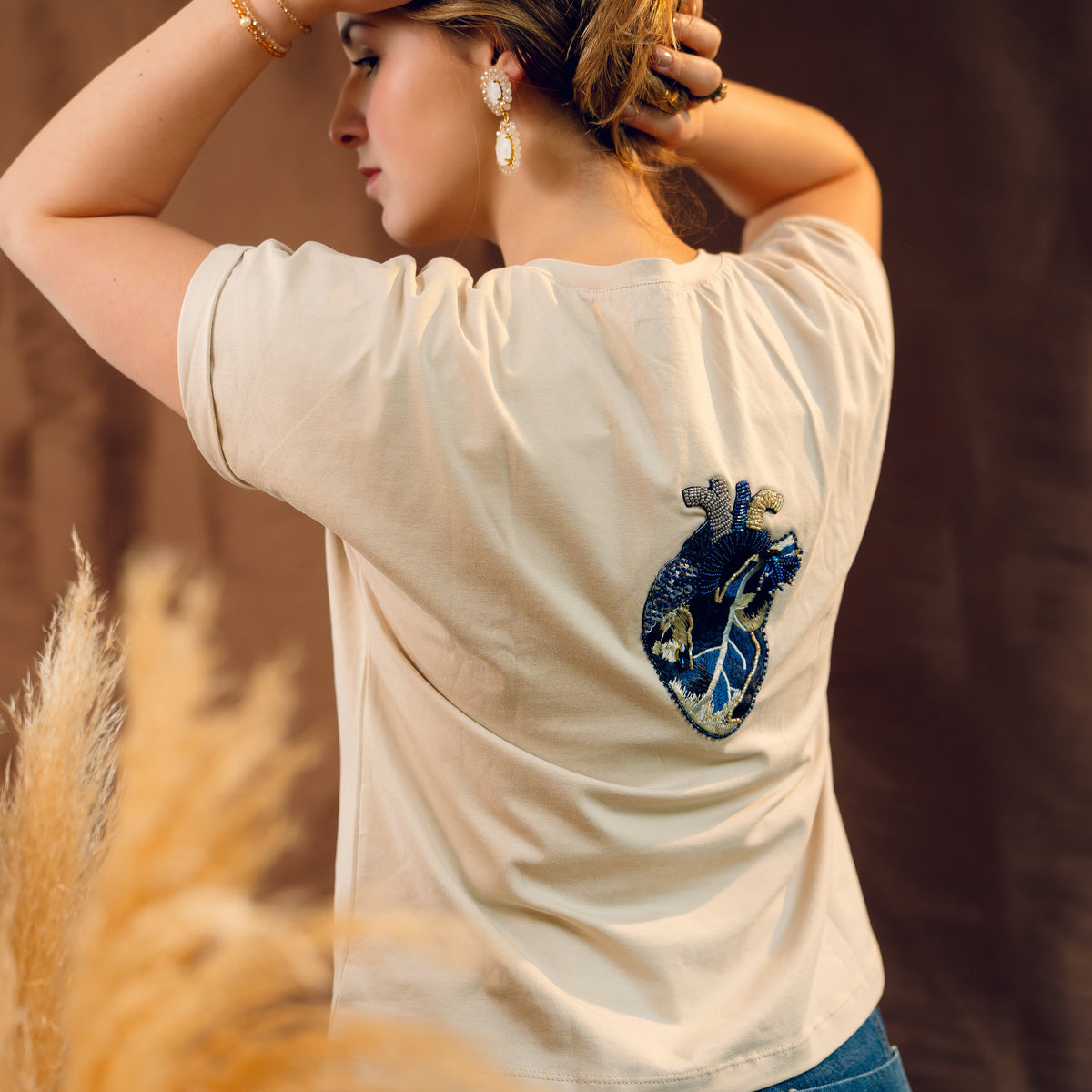 Embroidered Printed T-Shirt